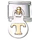 Dangle letter - T - 9mm classic Italian charm